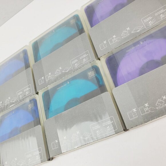 Sony Color MiniDisc 6 Quantity (Missing 2 in 8 Pack Box) Blank Sealed - Picture 3 of 11